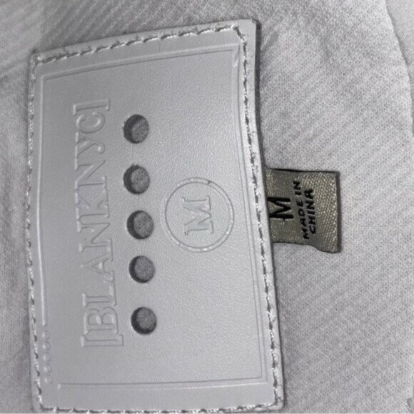 Blank NYC Women’s Medium White Cropped Jacket Full Zip Snaps Pockets Y2K Summer - Picture 5 of 16